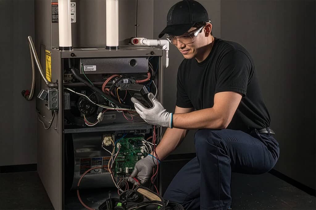 furnace repair by professional HVAC